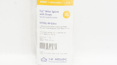 I.V.House 939XL-W-Ultra TLC Wrist Splint W/Straps,Size XL, 10Years & Up,40Kg